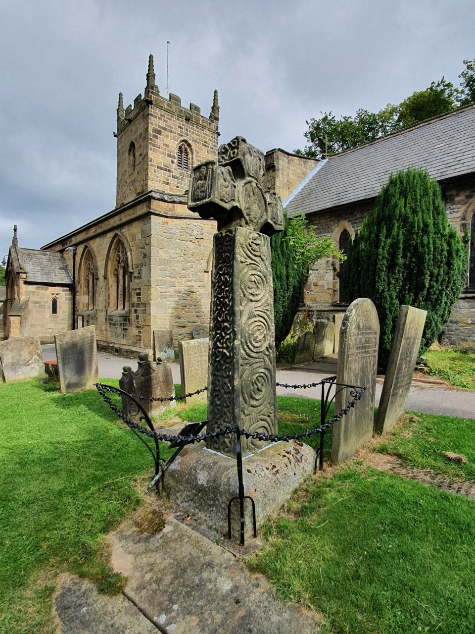 Camping – Day 1 (Eyam – Celtic Churchyard Cross)