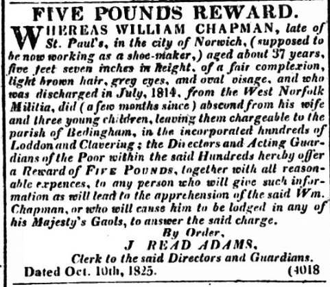 200 Years Ago in Norwich : Abandoned Wife