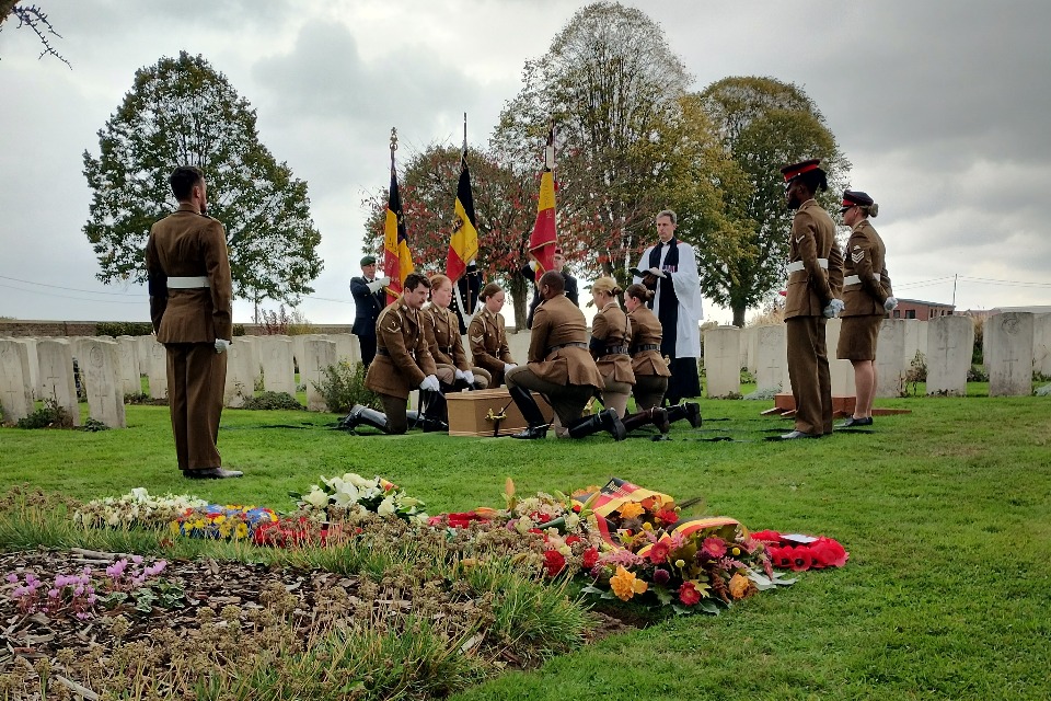 Joint War Burial of British and German Soldiers