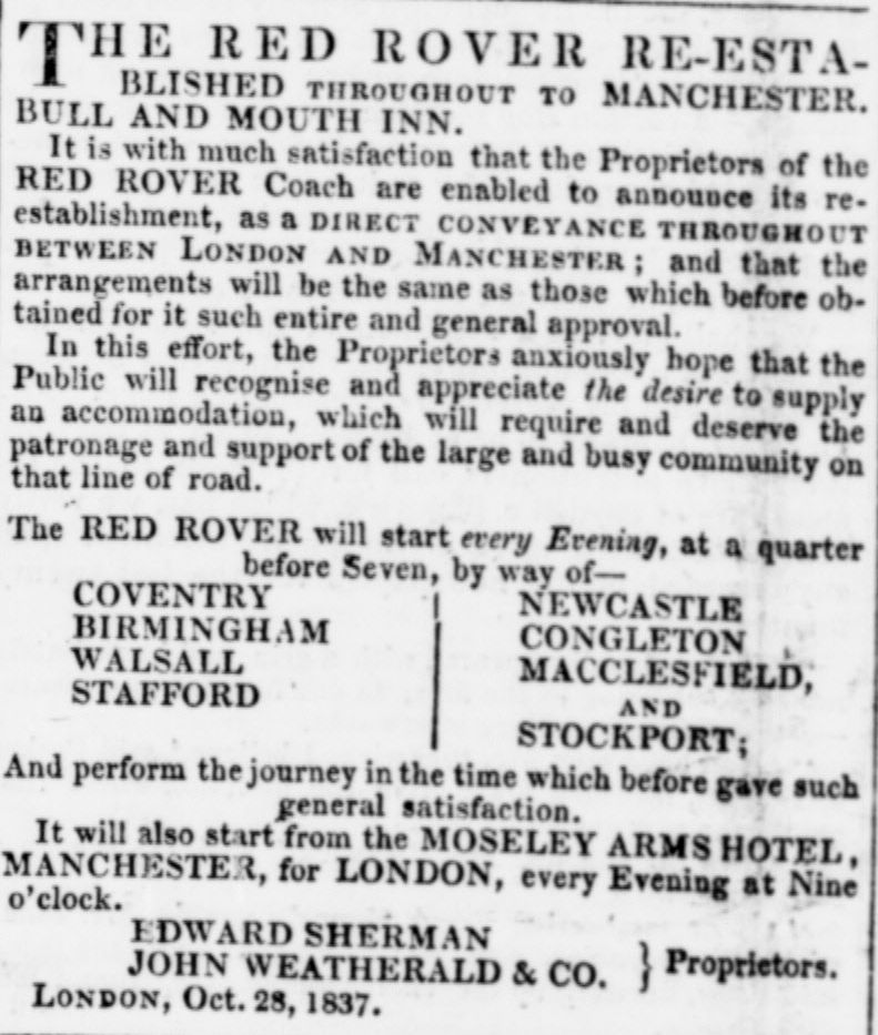 Railway Times – Red Rover Stagecoach