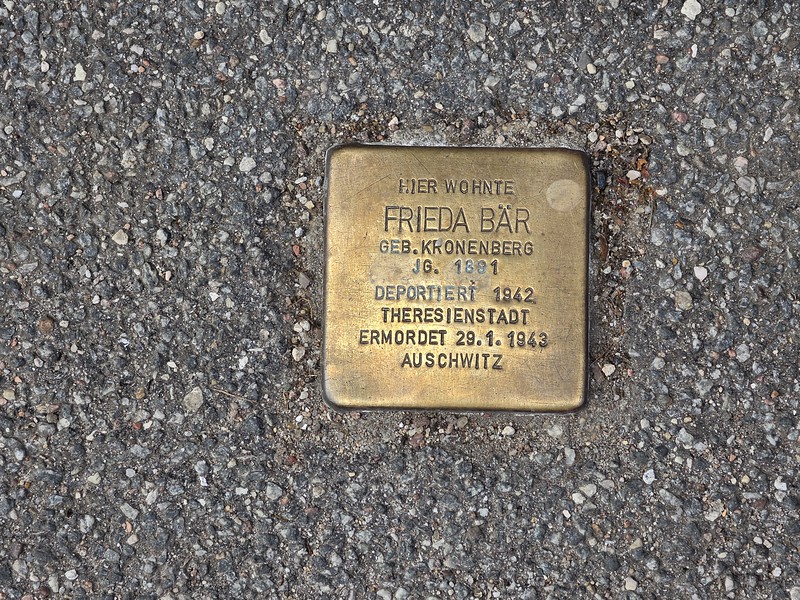 Lübeck – Stolpersteine (Stumbling Stone) of Frieda Bär