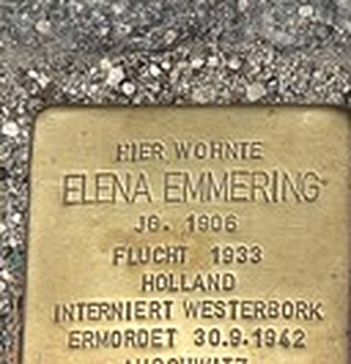 Lübeck – Stolpersteine (Stumbling Stone) of Elena Emmering