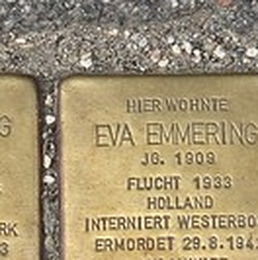 Lübeck – Stolpersteine (Stumbling Stone) of Eva Emmering