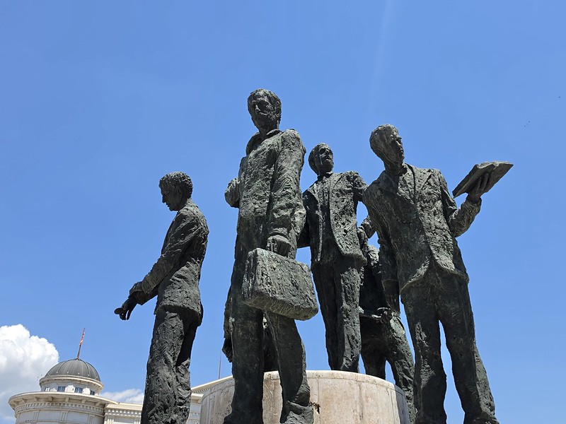 Skopje – Monument to the Boatmen of Thessaloniki