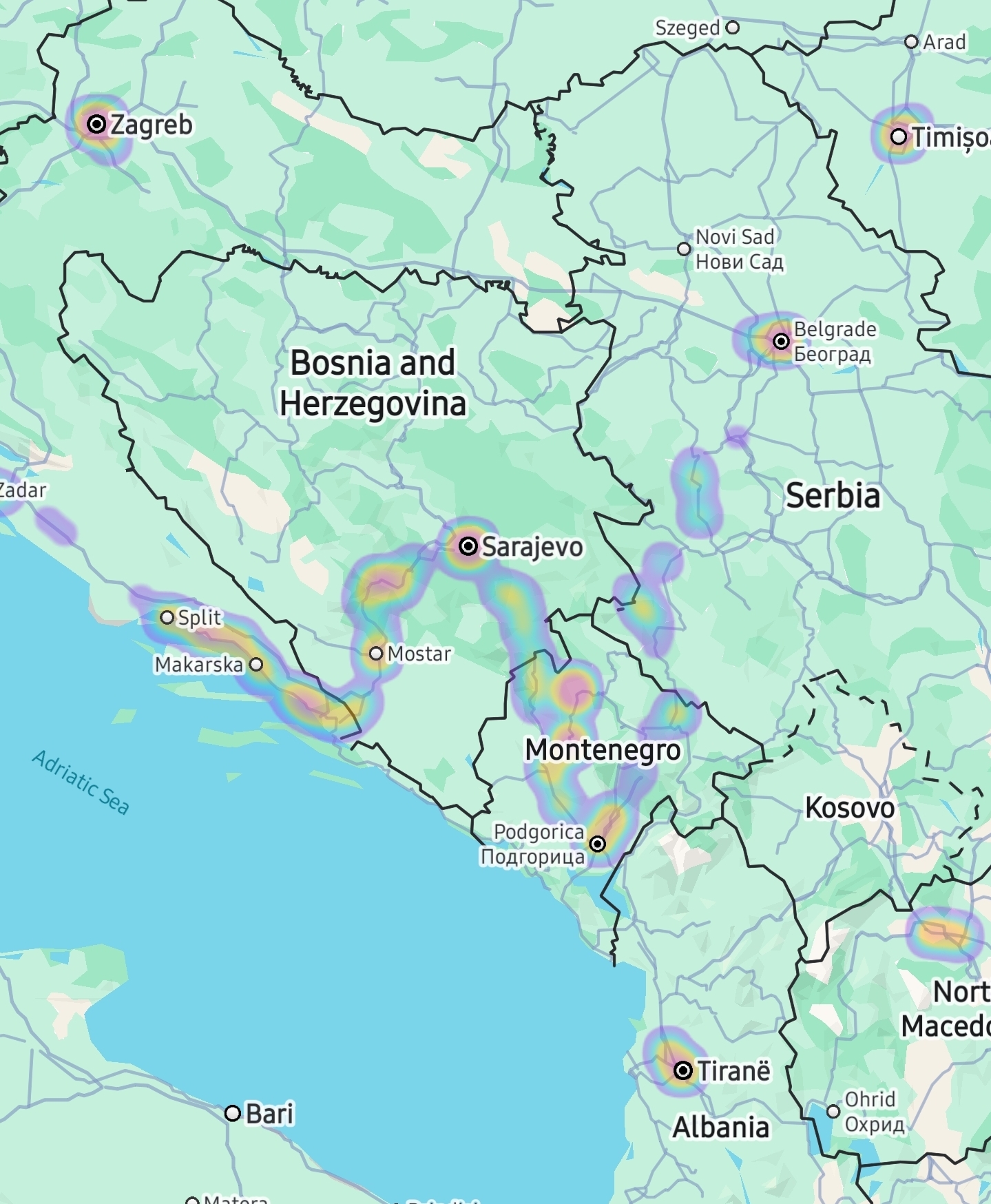 Balkans Trip – Map and Summary